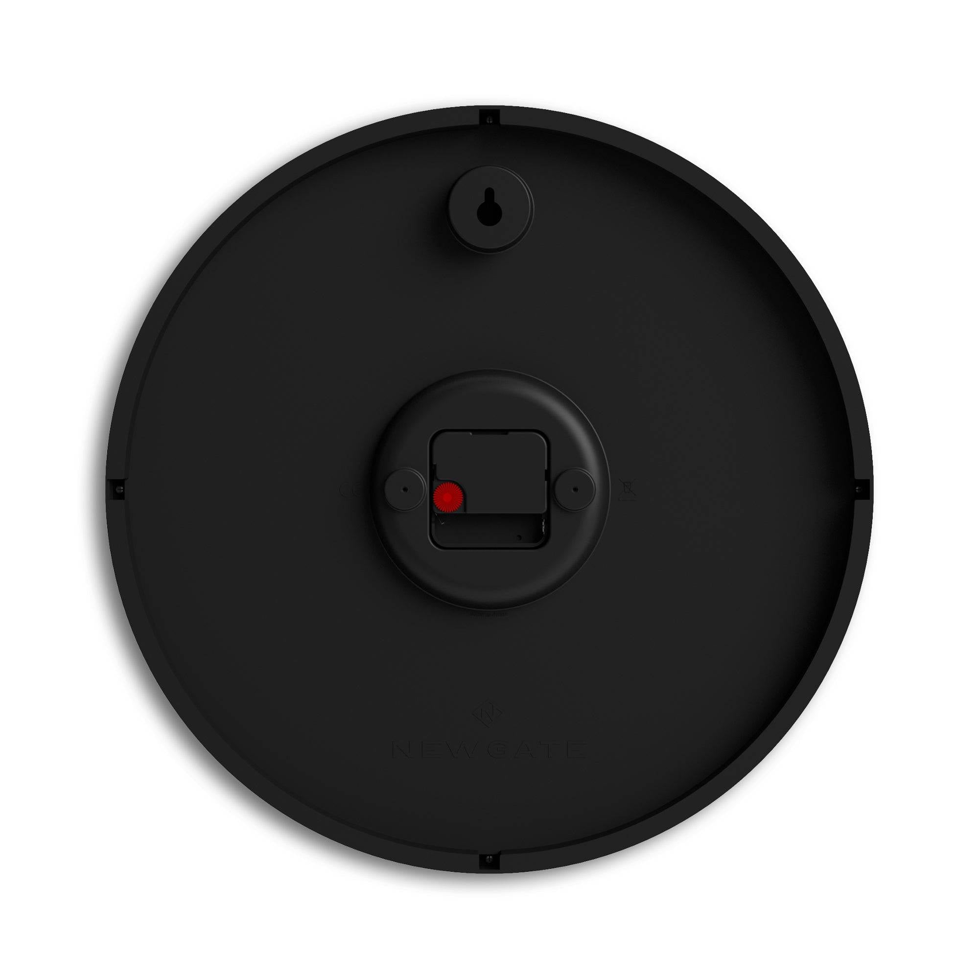 Number Three Railway wall clock in fire engine red | 37.5 cm