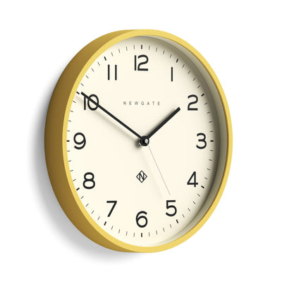 Newgate Echo Number Three wall clock in yellow