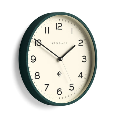 Newgate Echo Number Three wall clock in eden green