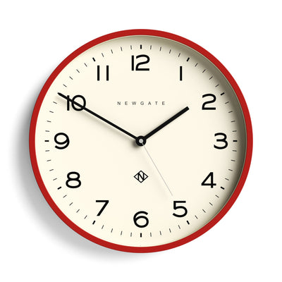Newgate Echo Number Three wall clock in red