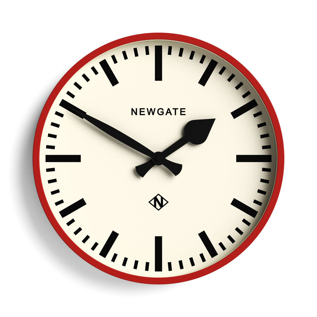 Modern Red Kitchen Wall Clock Bright Colour – Newgate World