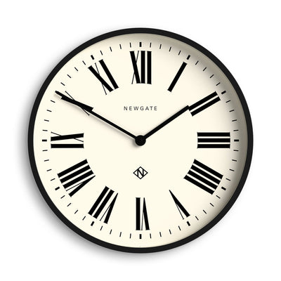 Newgate Number Two Italian wall clock in black