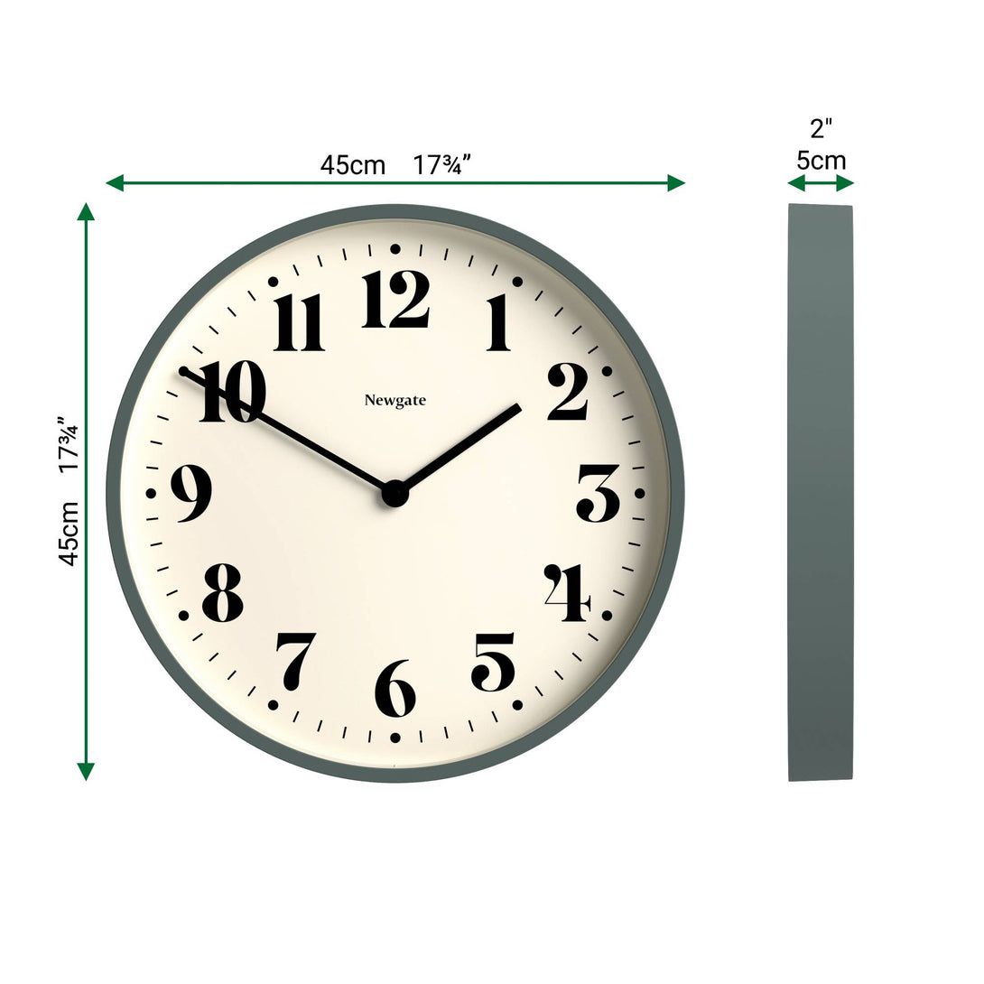 Newgate Number Two wall clock in asparagus green – Newgate World