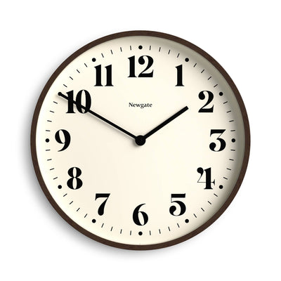 Newgate Number Two wall clock in faux dark wood