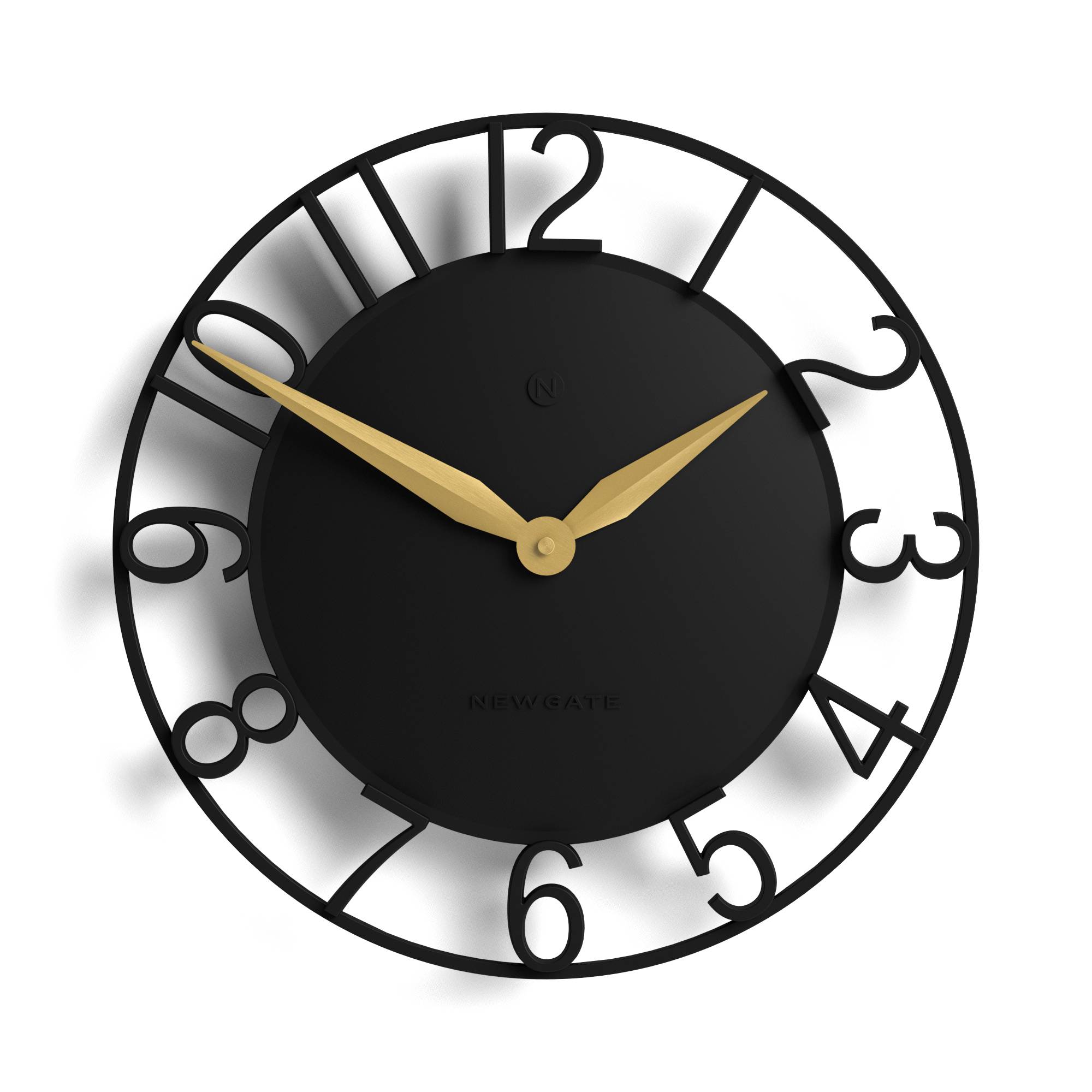 Newgate Number Five Railway wall clock in black and blue – Newgate