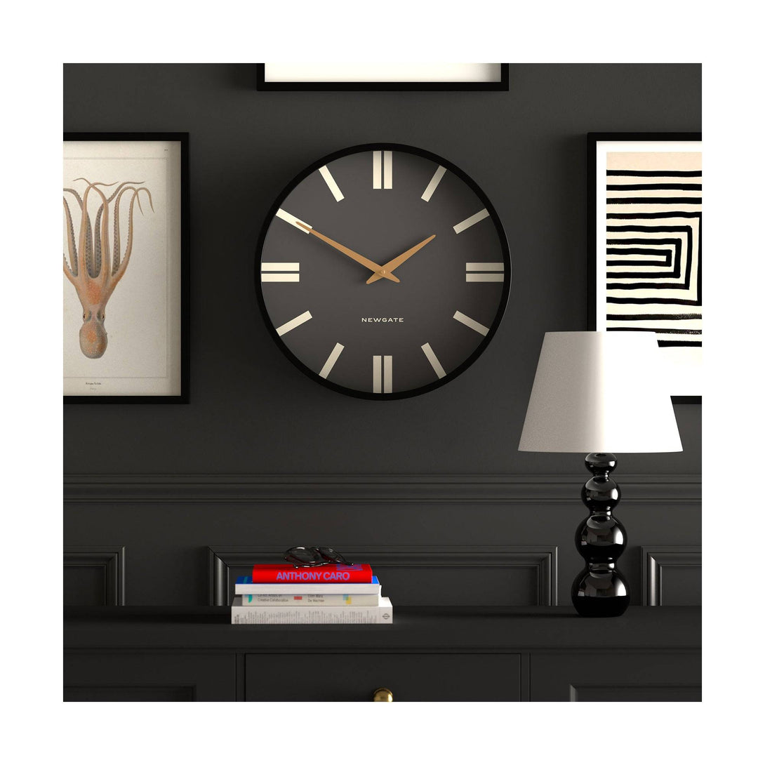 black wall clock