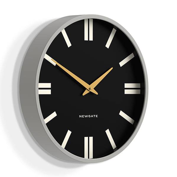 large black and white wall clock