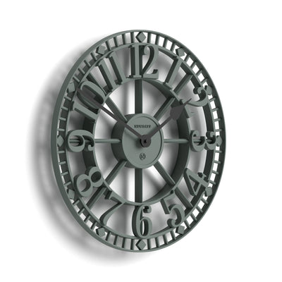 Newgate Warehouse wall clock in asparagus green