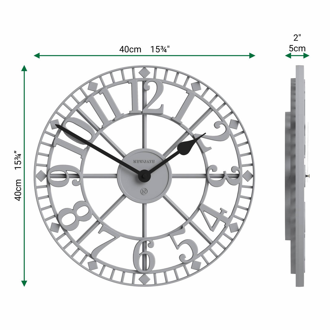 grey skeleton clock
