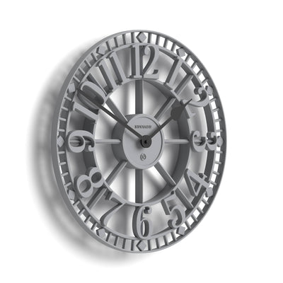Newgate Warehouse wall clock in grey