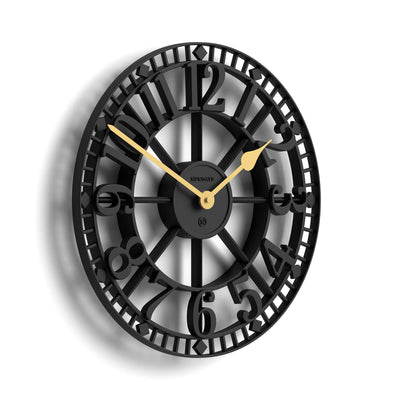 Newgate Warehouse wall clock in black