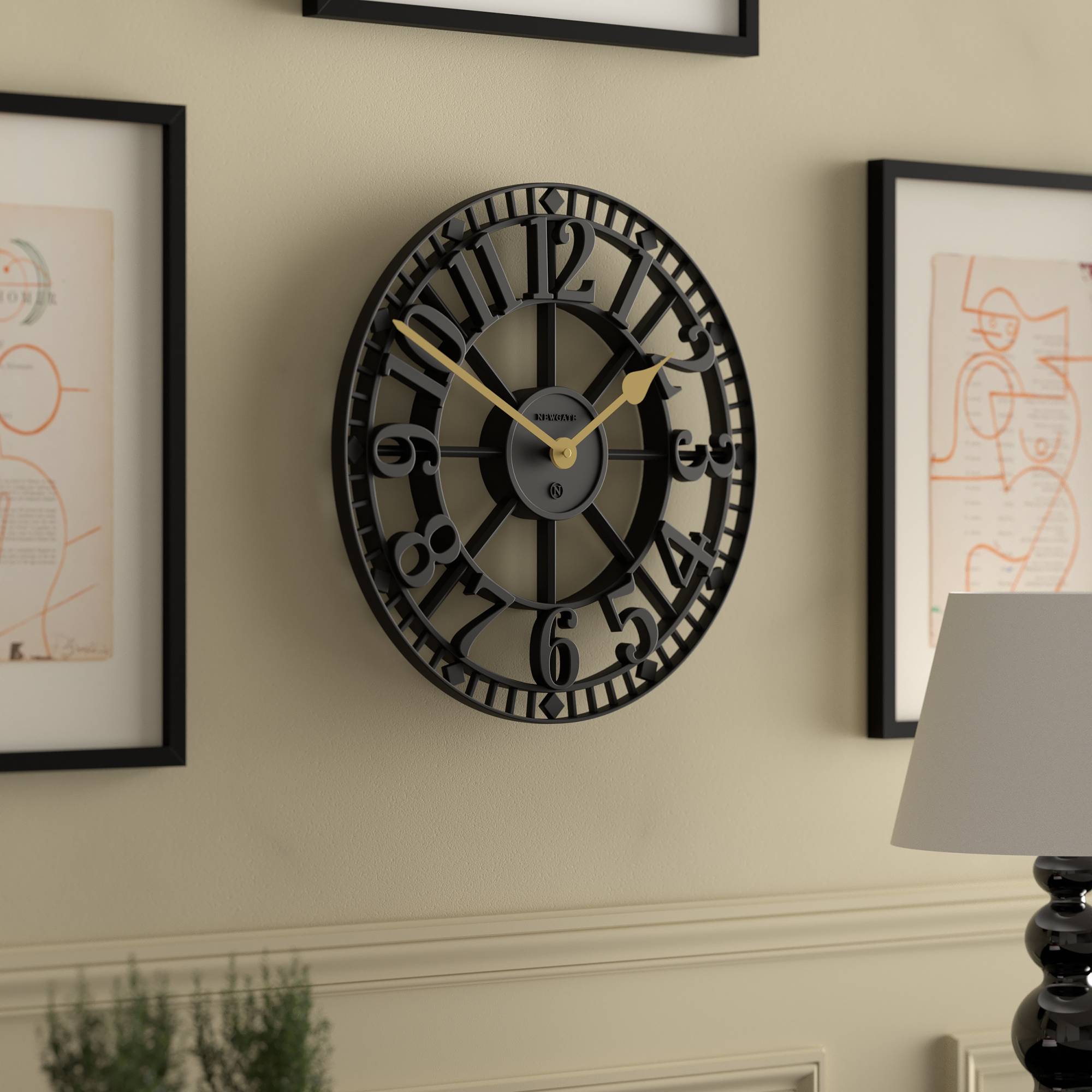 Newgate Warehouse wall clock in black – Newgate World