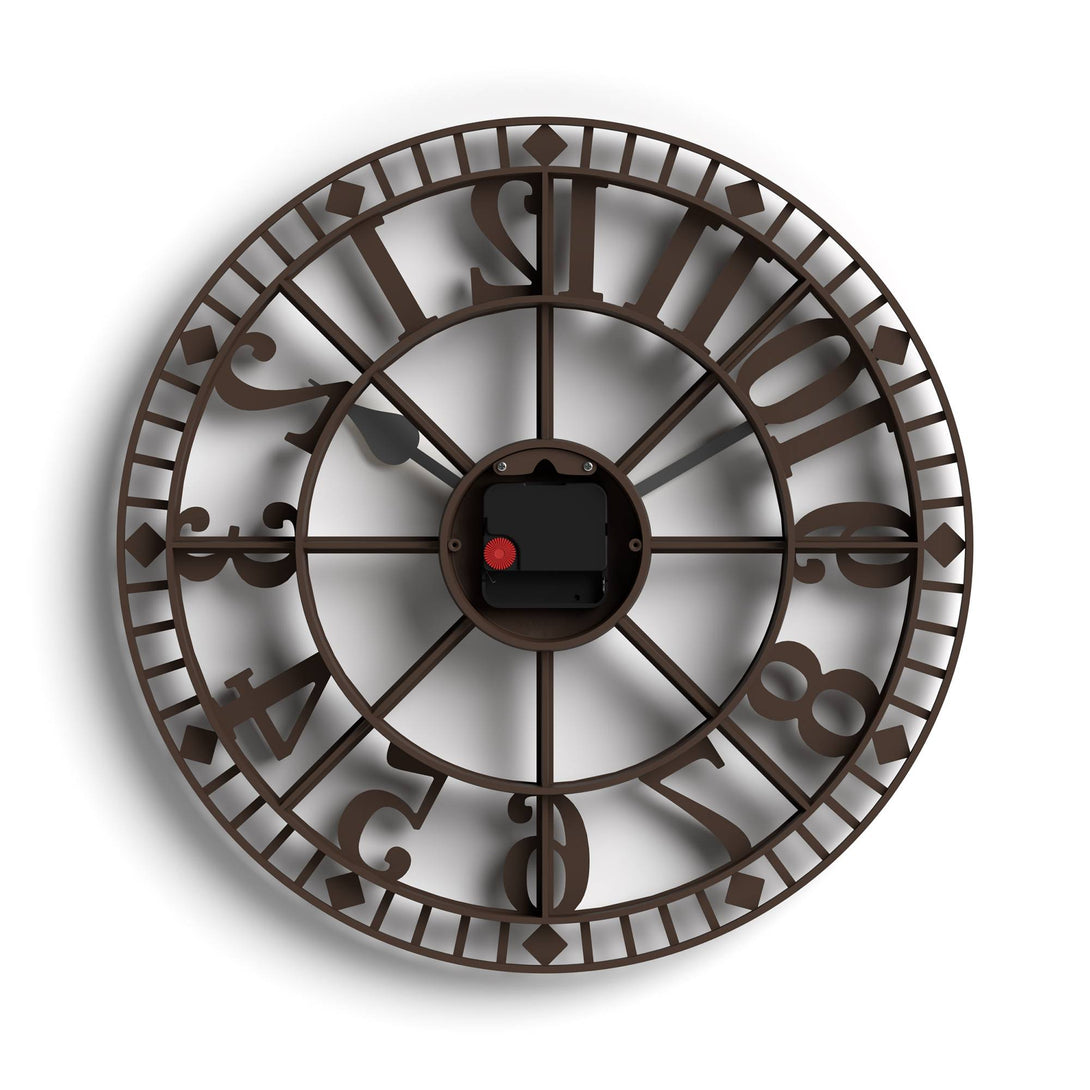brown skeleton clock