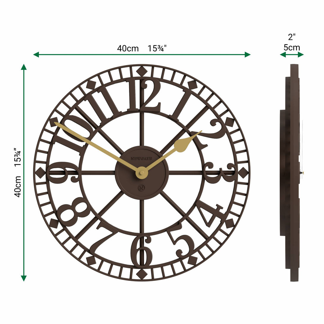 brown skeleton clock