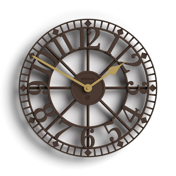 Newgate Warehouse wall clock in brown