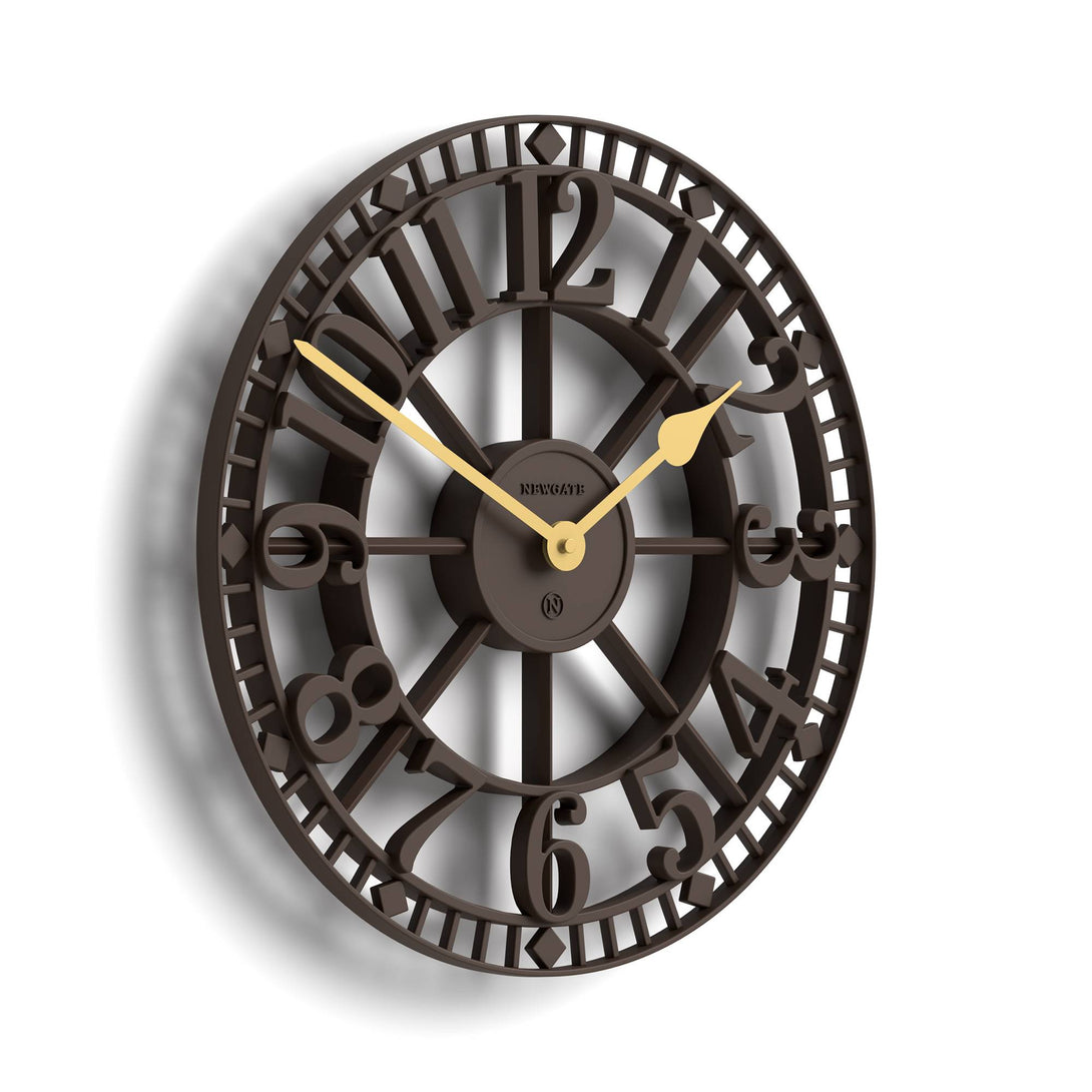 brown skeleton clock