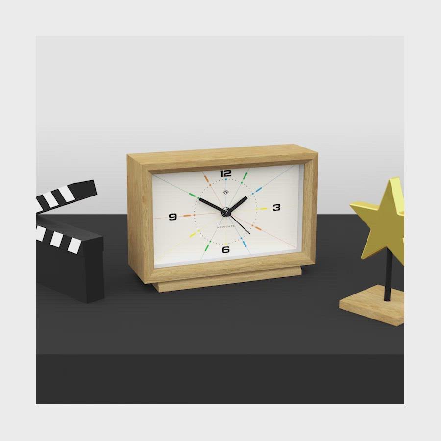 Sliding animation of the solid wood Hollywood Hills mantel clock by Newgate World