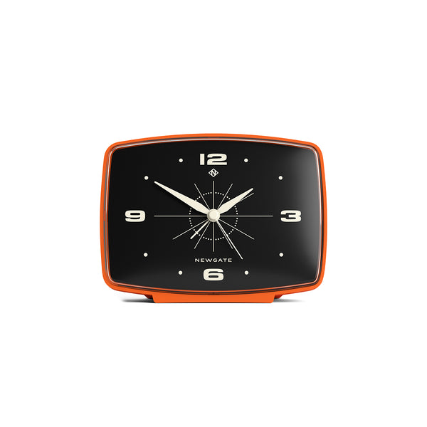 Newgate Brooklyn alarm clock in pumpkin orange