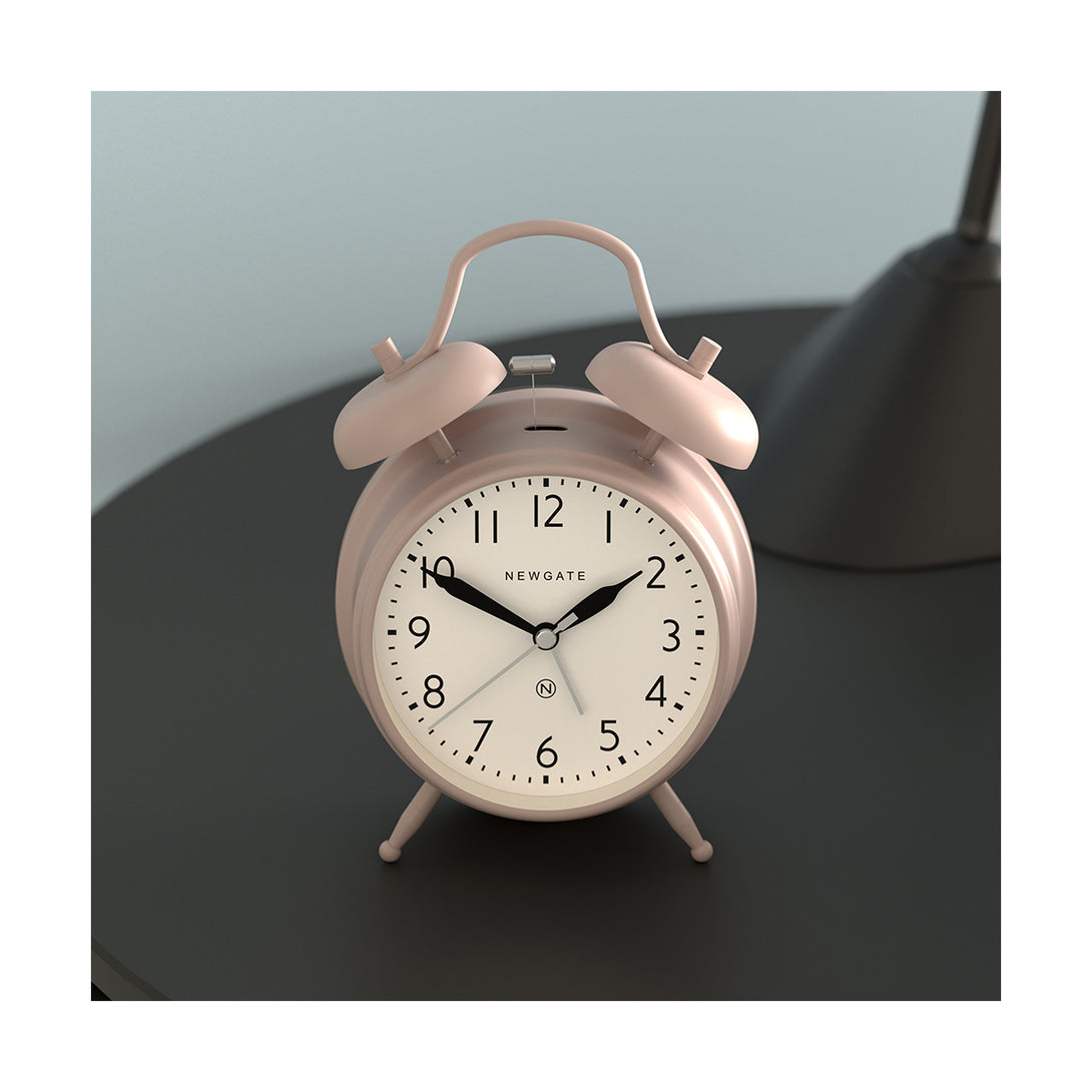 Classic Twin-Bell Alarm Clock - Matt Piglet Pink - CGAM587BPK - Style shot