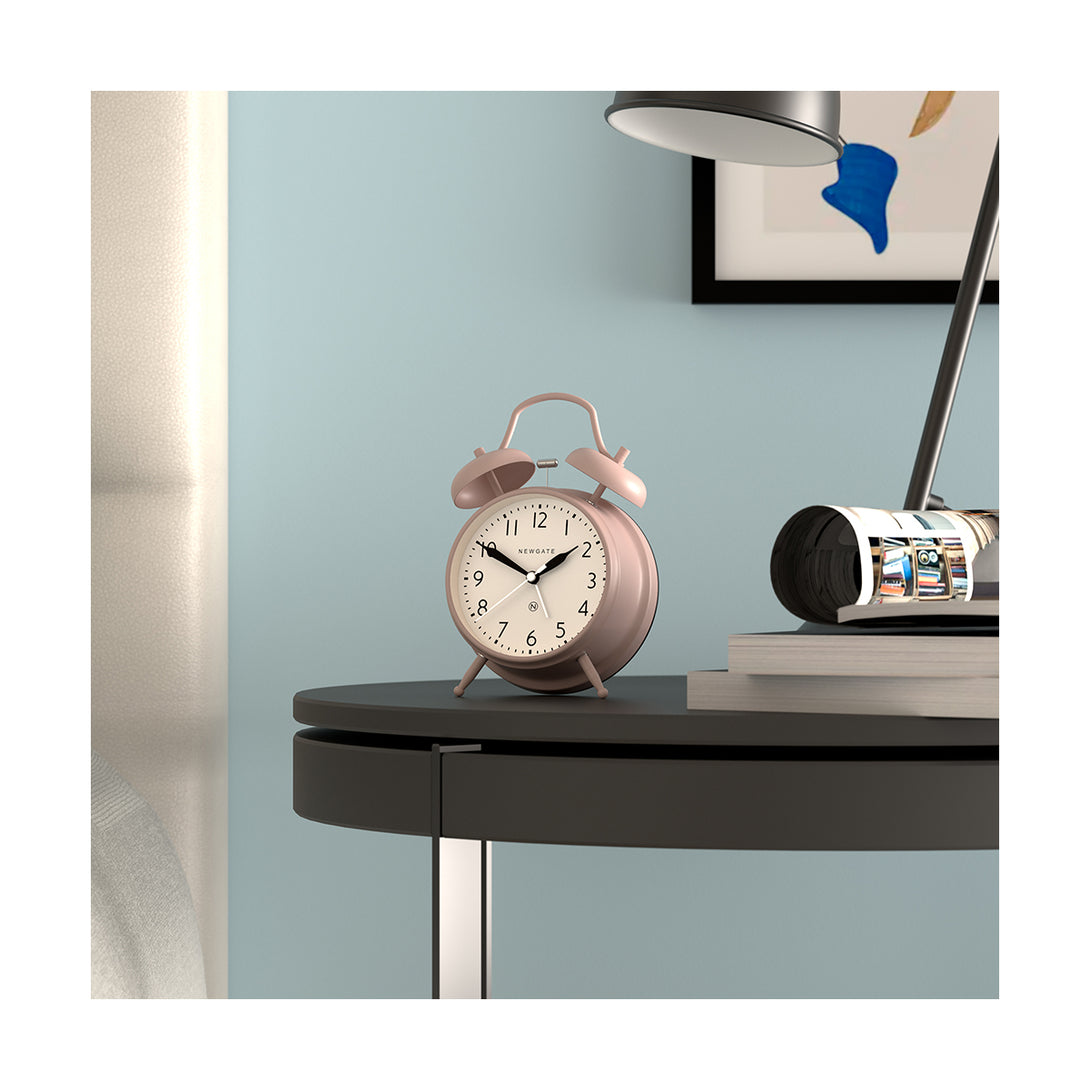 Classic Twin-Bell Alarm Clock - Matt Piglet Pink - CGAM587BPK - Skew Style Shot