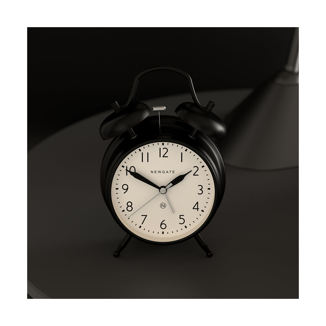 Classic Twin-Bell Alarm Clock - Matt Black - CGAM587K - Style Shot 1