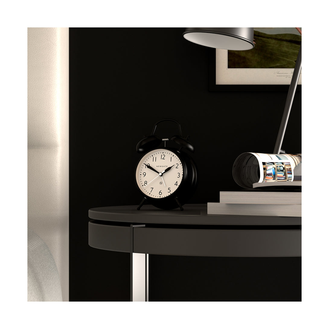 Classic Twin-Bell Alarm Clock - Matt Black - CGAM587K - style Shot 2