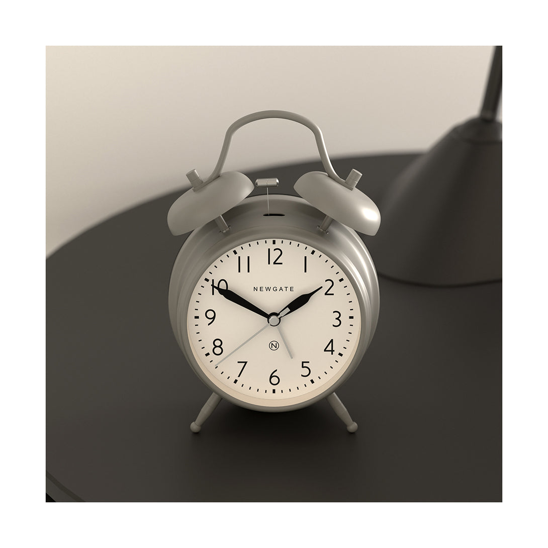 Classic Twin-Bell Alarm Clock - Matt Overcoat Grey - CGAM587OGY - Style Shot