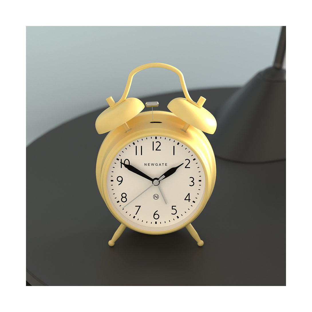 Classic Twin-Bell Alarm Clock - Matt Squeezy Yellow - CGAM587SL - Style shot