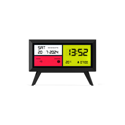 Newgate Spectronoma LCD clock in black