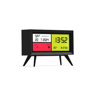 Newgate Spectronoma LCD clock in black