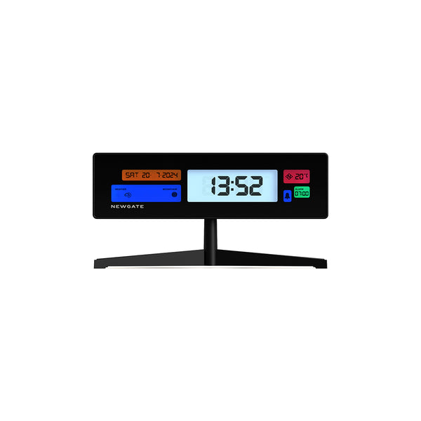 Newgate Supergenius LCD clock in black