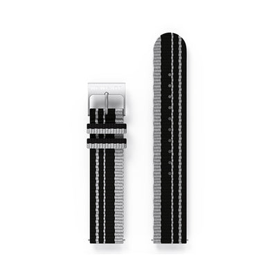 G6 Binding canvas watch strap in black and grey by Newgate World