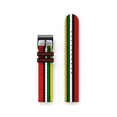 G6 Multicolour Striped Canvas Watch Strap - Socks