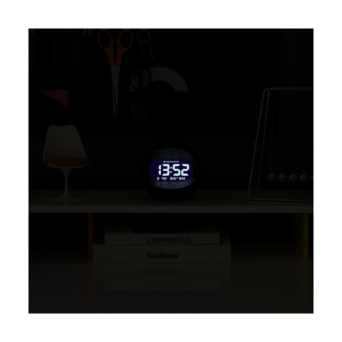 Digital Centre of the Earth Alarm Clock | Black with Black LCD Display - Style shot 2