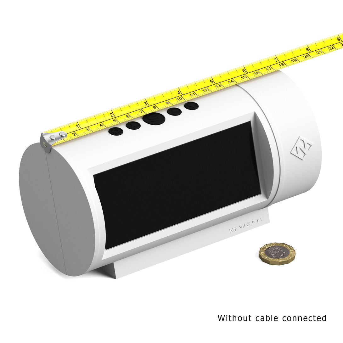 Digital Pil Alarm Clock | White with Black LCD Display - Dim