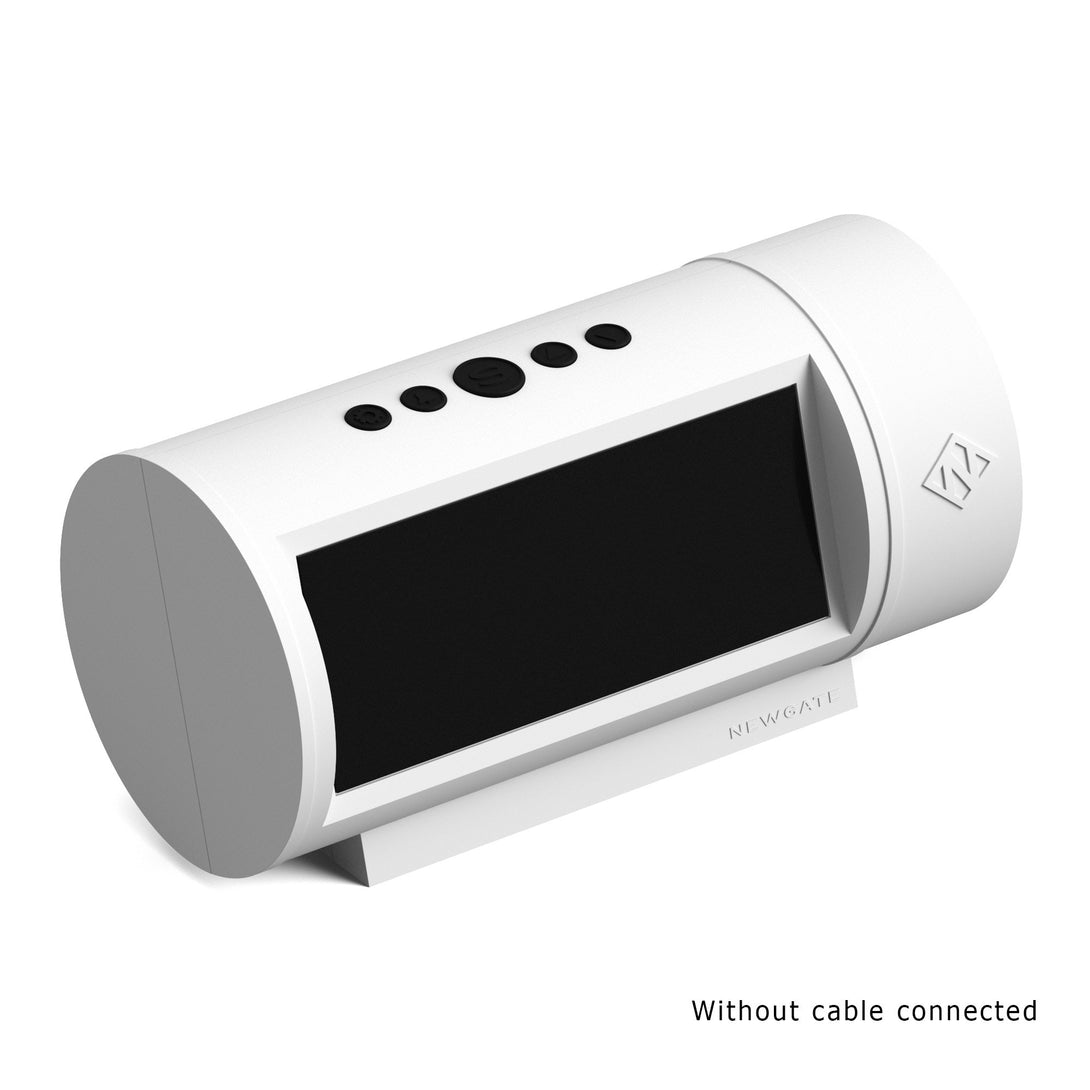 Digital Pil Alarm Clock | White with Black LCD Display - without cable