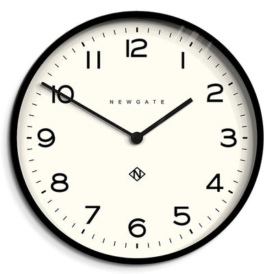 Large Black Wall Clock - Modern Minimalist Dial - Newgate Echo NUMONE149K