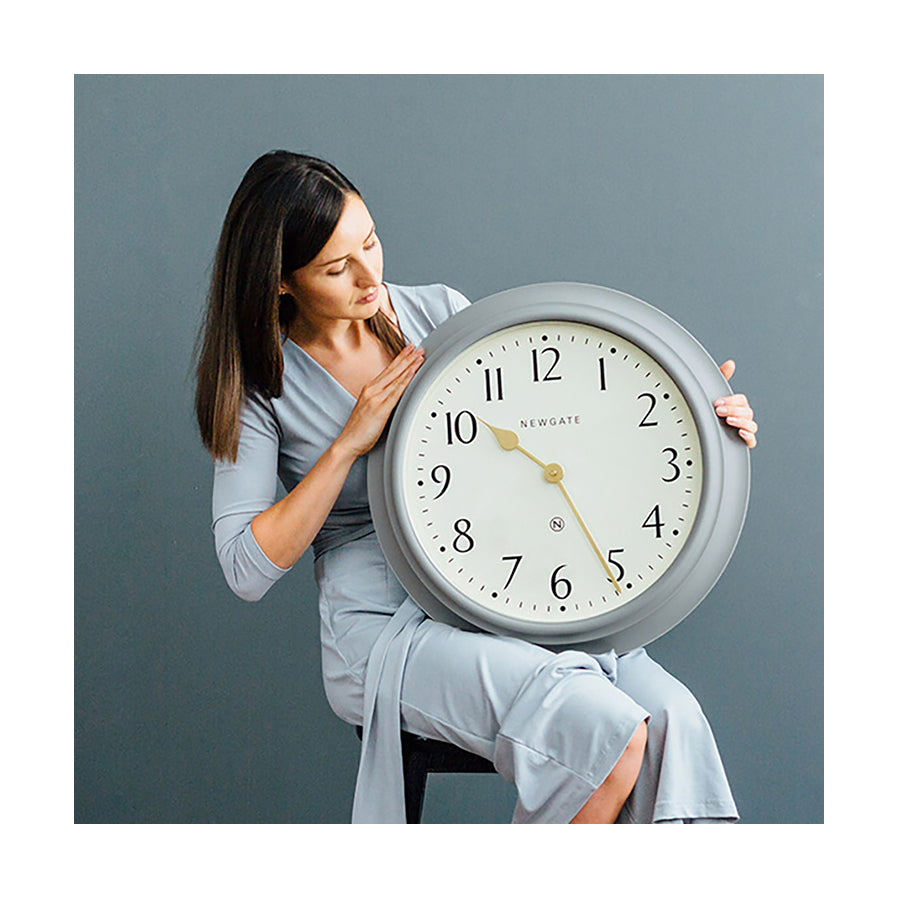 Large Decorative Mid-Grey Wall Clock - Newgate Westhampton WEST117PGY (lifestyle) 