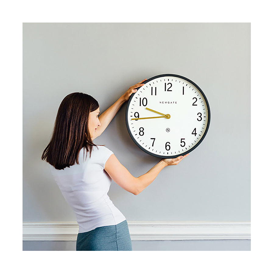 Large Grey Wall Clock - Mid-Century Modern - Newgate Mr Edwards PUT371BGY (lifestyle) 1 copy