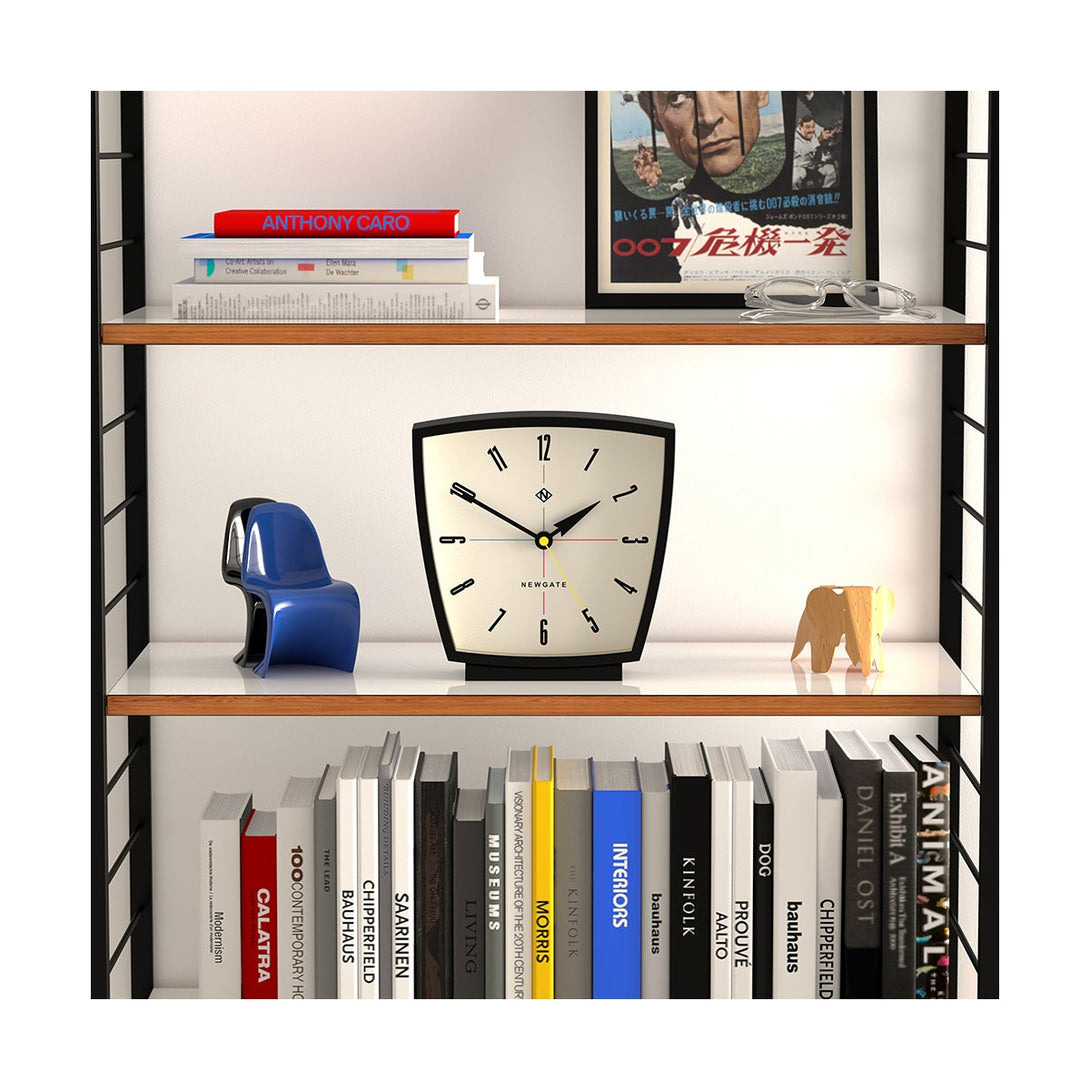 Odyssey - Modern Mantel Clock | Black & Cream - stle shot 2