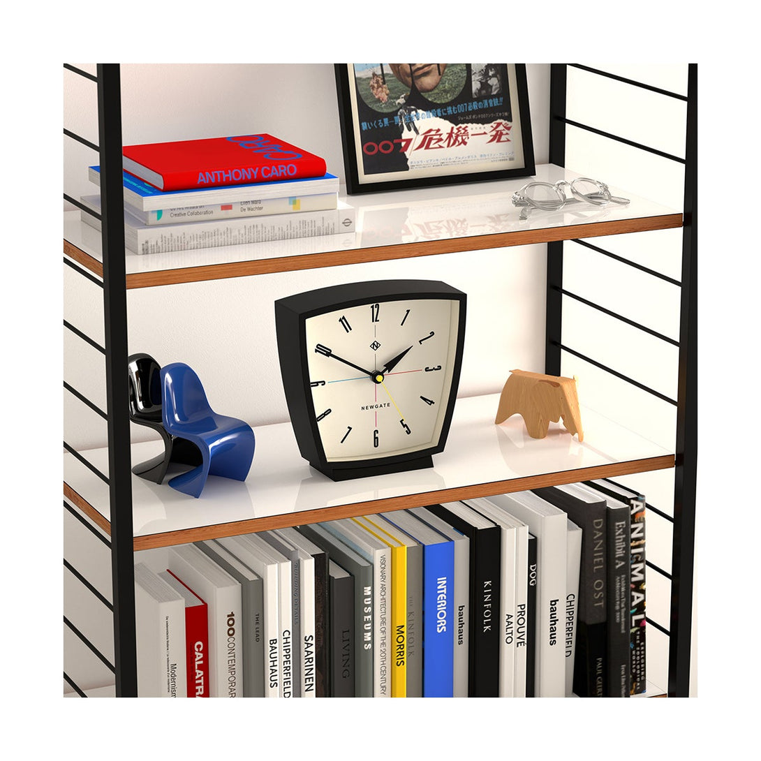 Odyssey - Modern Mantel Clock | Black & Cream - Style Shot 1