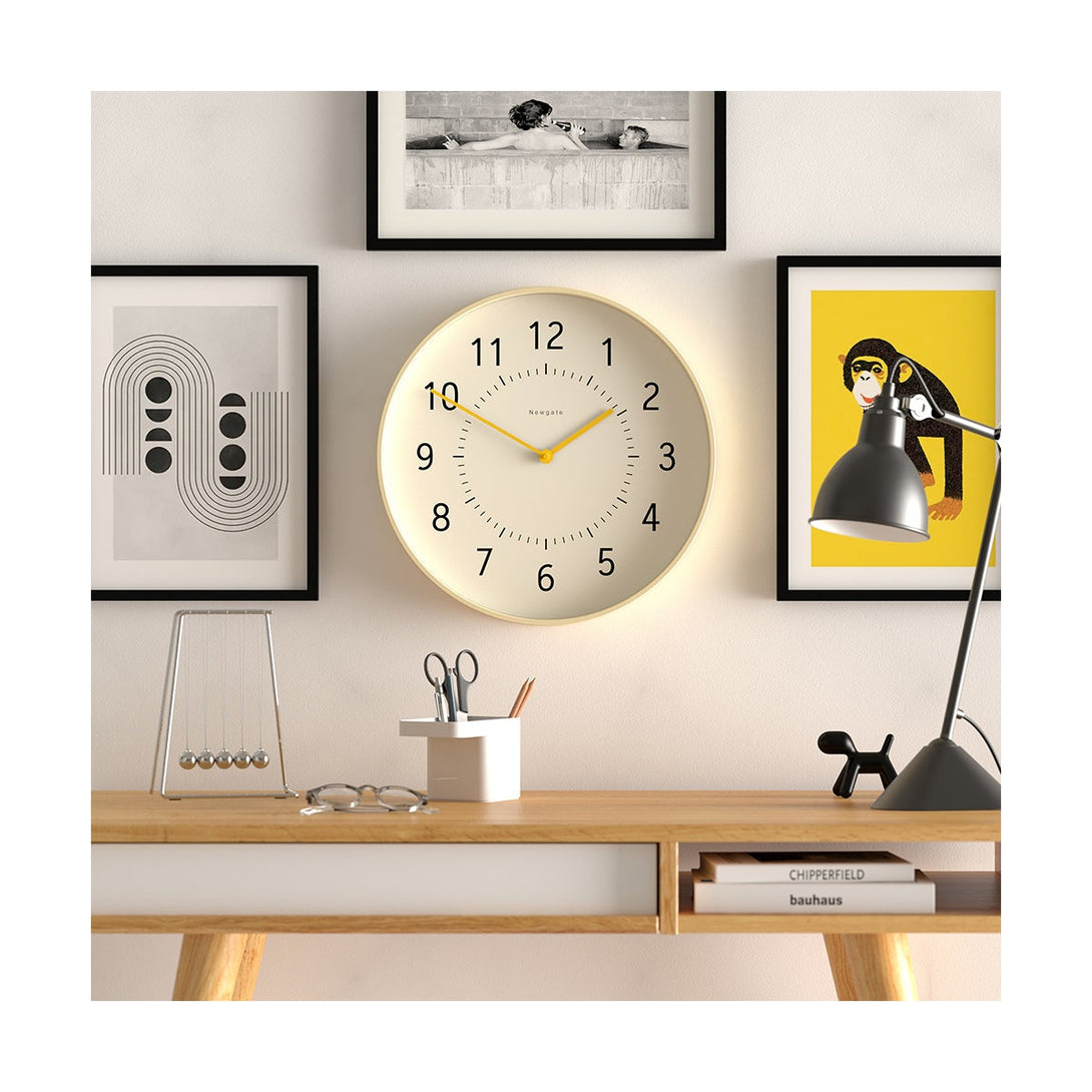 Modern Scandi Wall Clock - Light Plywood - Newgate Monopoly - MON264PLY40CY - Style shot 1
