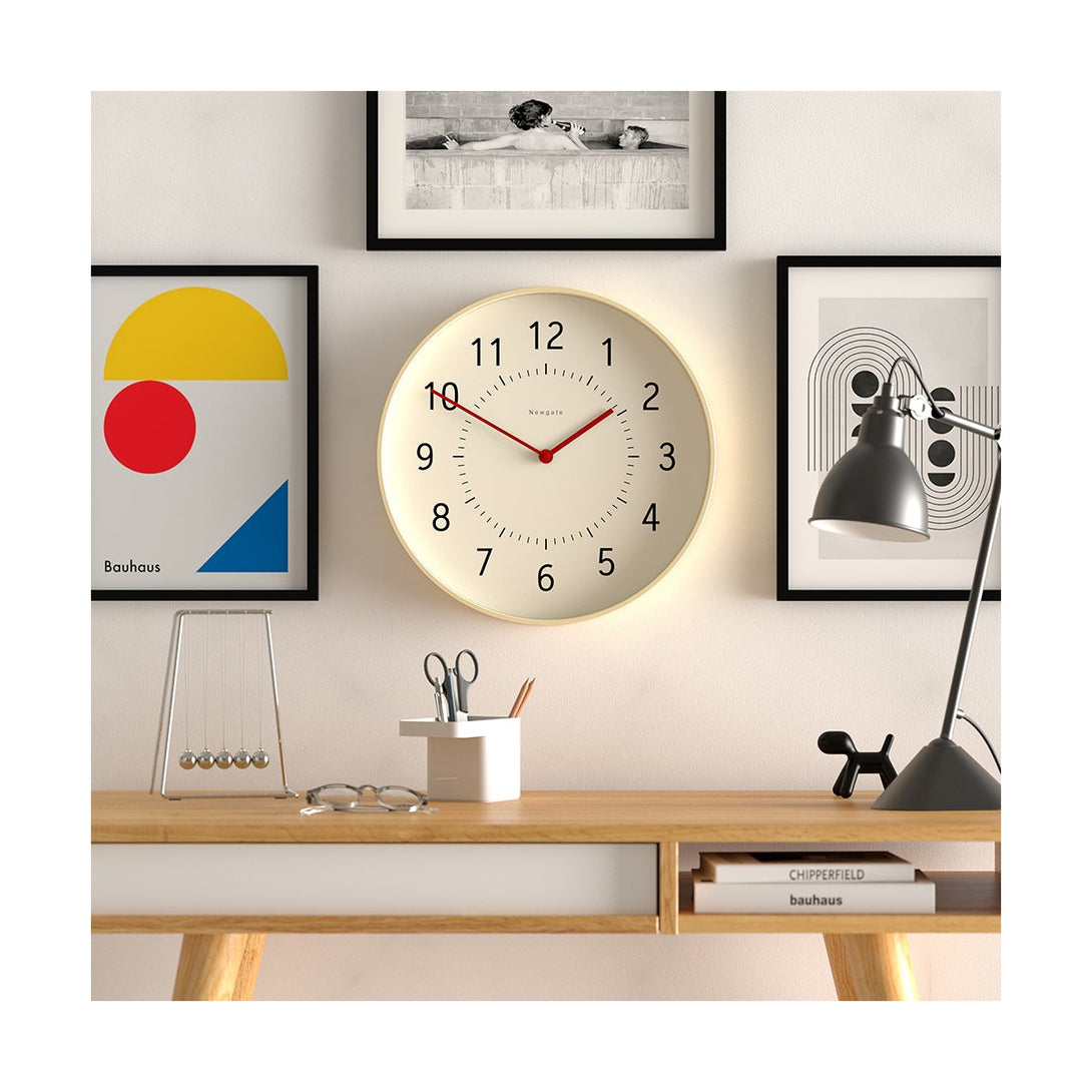 Modern Scandi Wall Clock - Light Plywood - Newgate Monopoly - MON264PLY40FR - Style Shot 2