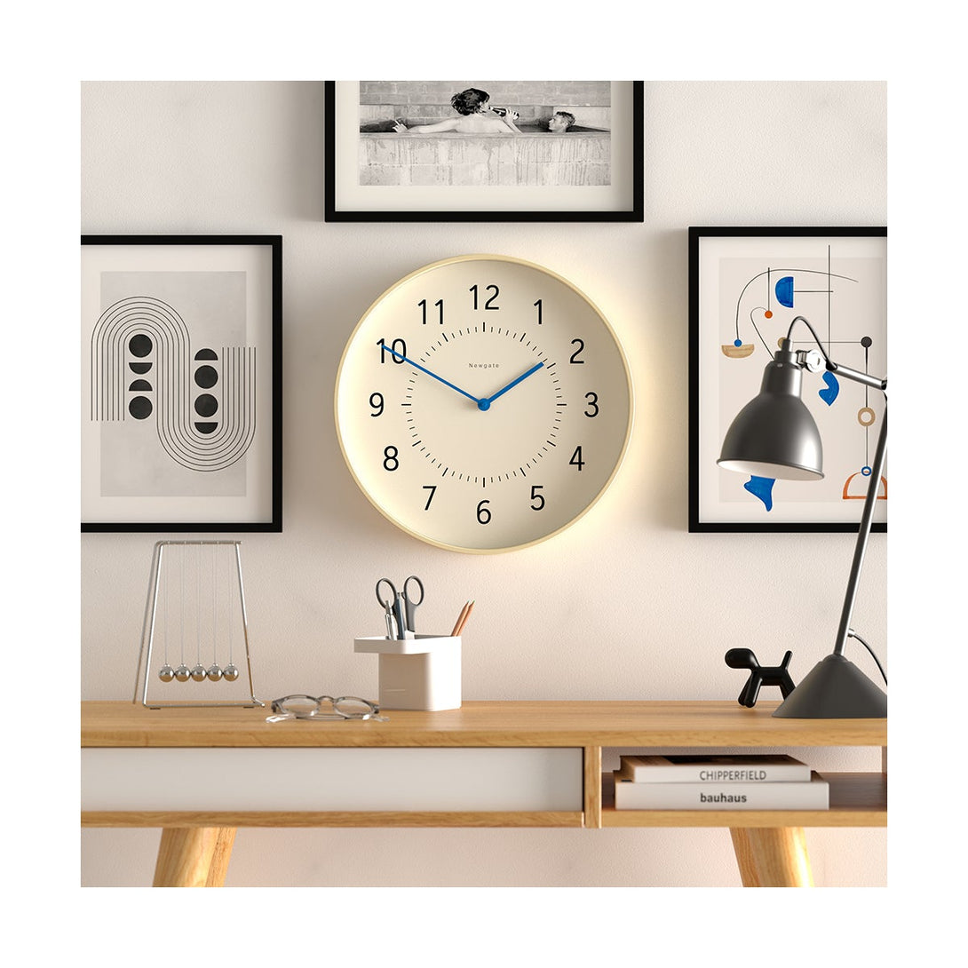 Modern Scandi Wall Clock - Light Plywood - Newgate Monopoly - MON264PLY40ICE - Style Shot 1