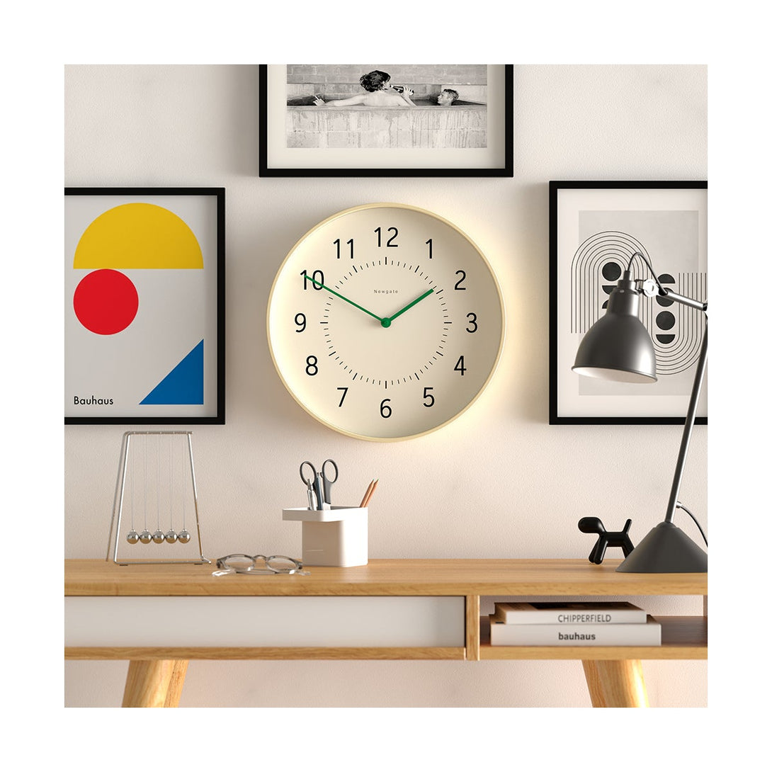 Modern Scandi Wall Clock - Light Plywood - Newgate Monopoly - MON264PLY40VG - style shot 1