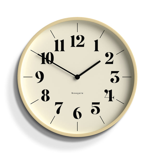 Newgate Hopscotch wall clock in pale plywood