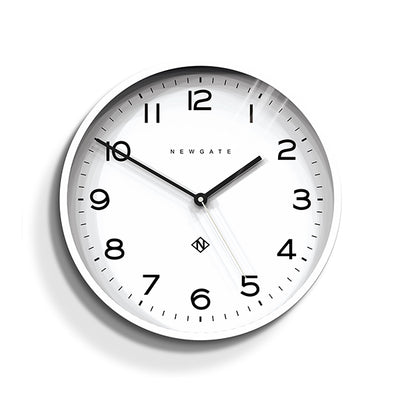 Modern White Wall Clock - Minimalist - Newgate Echo NUMTHR129PW