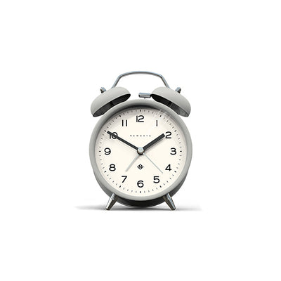 Modern Grey Alarm Clock - Silent 'No Tick' - Newgate Echo CBM134PGY