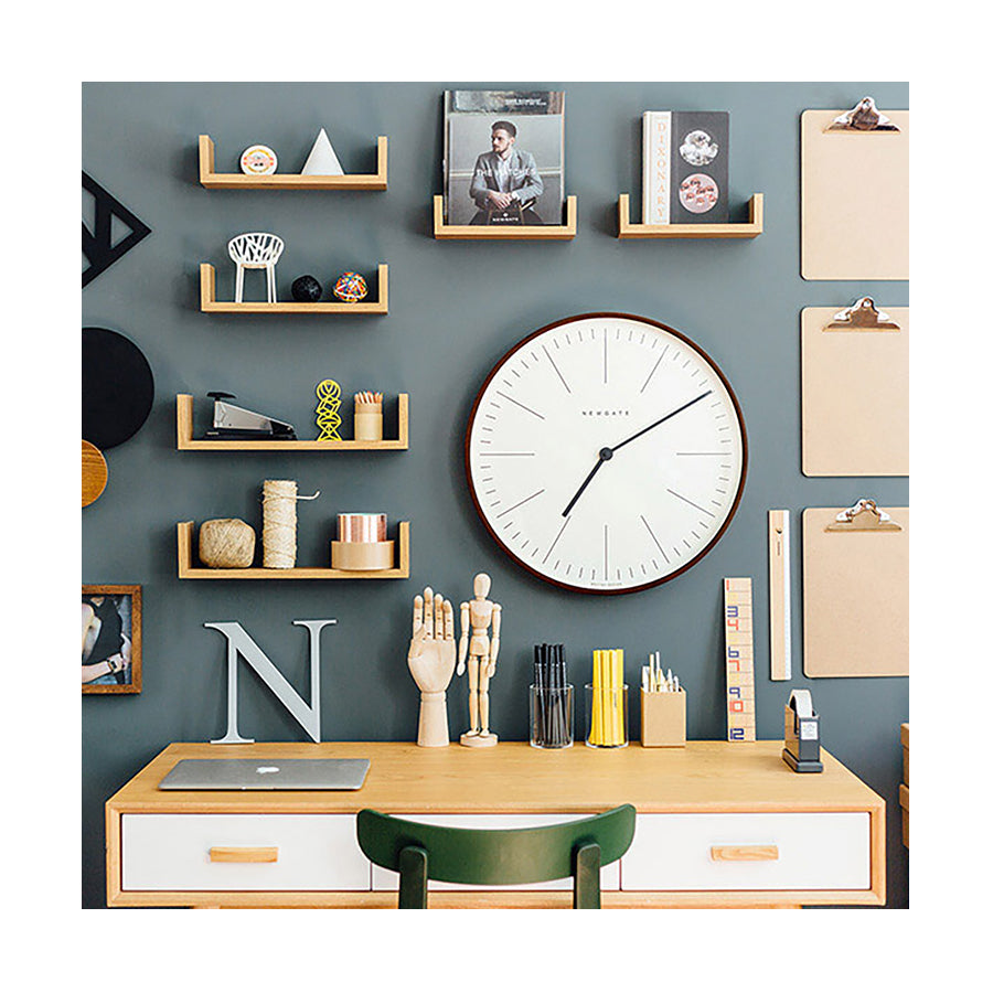 Modern Minimalist Wall Clock - Extra-Large Dark Plywood - Newgate Mr Clarke MRC160DPLY53 (room decor) 1 copy