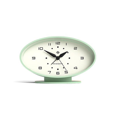 Retro Ronnie alarm clock by Newgate World with a neo mint case and Arabic dial